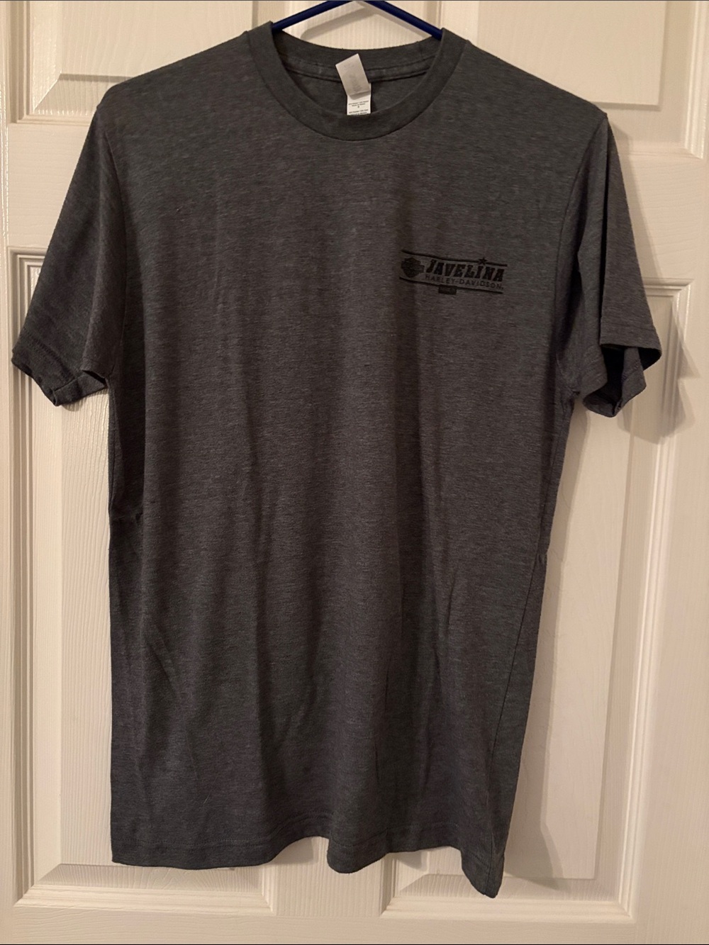 Javelina Boerne Tx Harley Davidson Charcoal Women’s Short Sleeve T-Shirt Sz M.